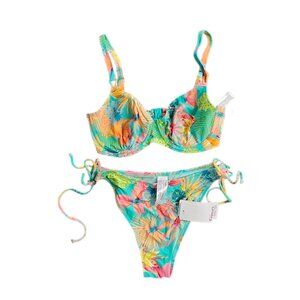 Freya Isla Margarita Underwire Bikini Set, Vacation, Size 30DDD / Small Bottom